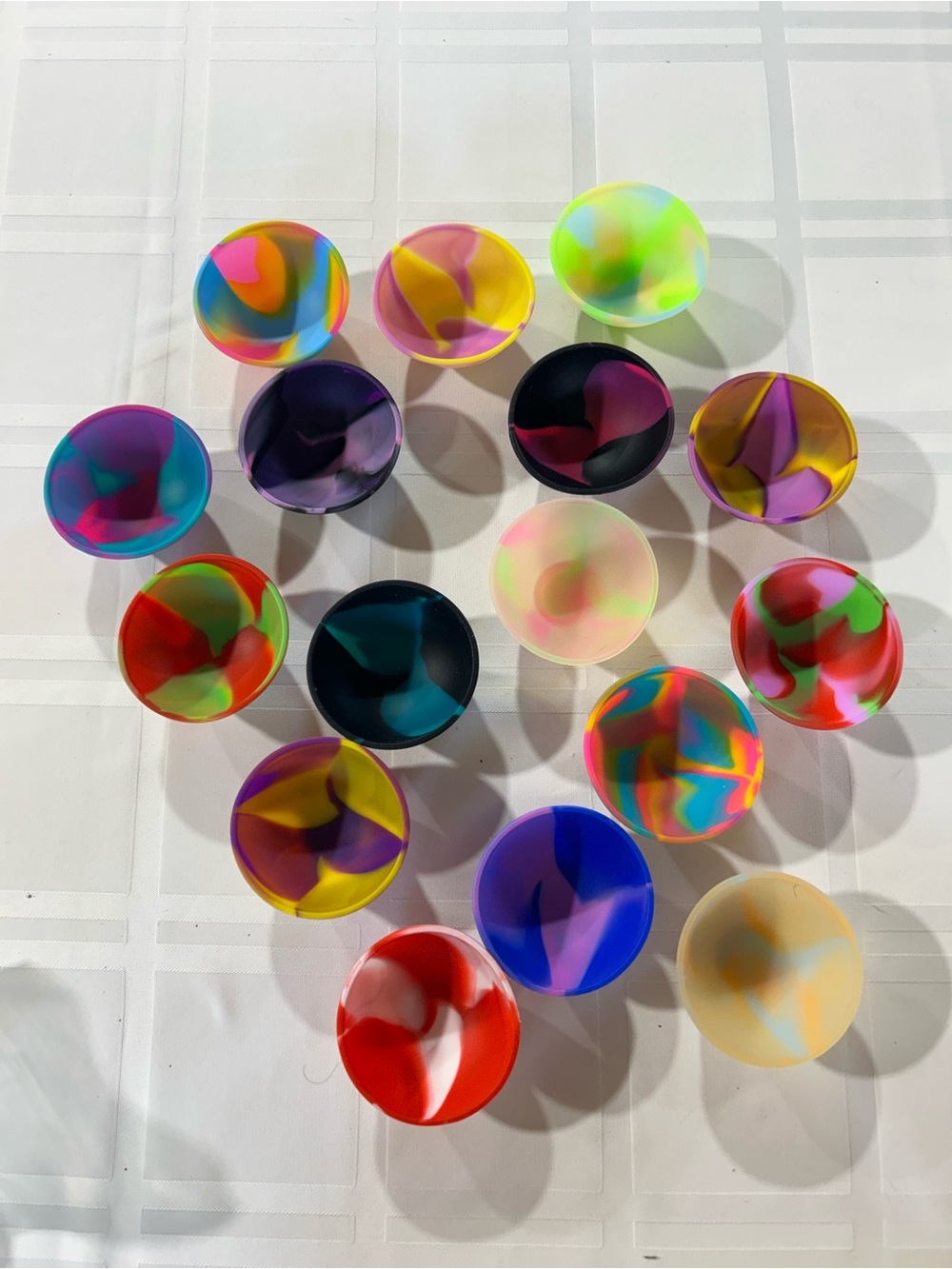 Assorted Multicolor Party Silicone Cups - Pack of 16